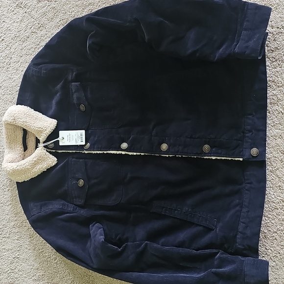 Marine LayerBoise Cord Sherpa Trucker in Sky Captain - Picture 5 of 9